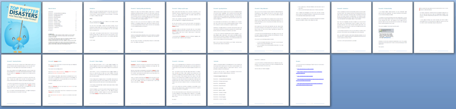 Top Twitter Disasters PLR Report Sneak Preview
