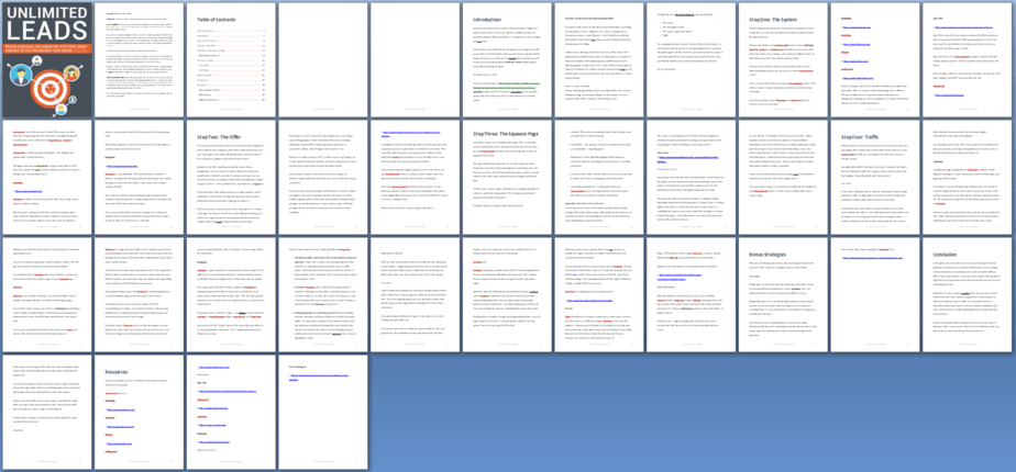 Unlimited Leads PLR Report Sneak Preview