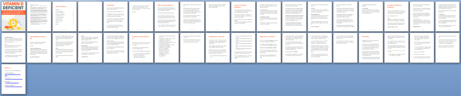 Vitamin D Deficient PLR Report Sneak Preview