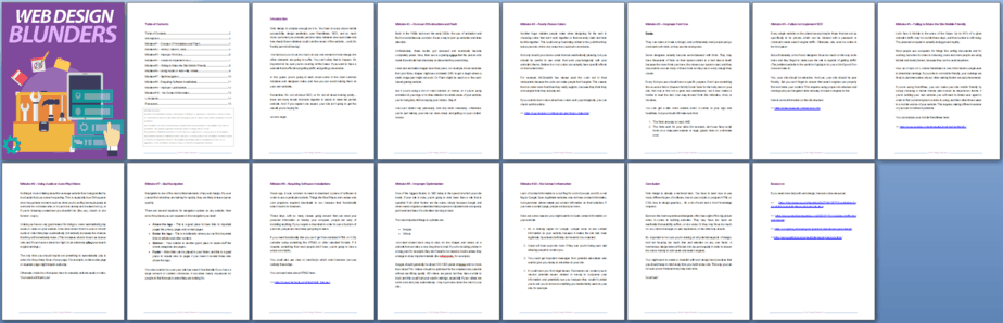 Web Design Blunders PLR Report Sneak Preview Web Design Blunders PLR Report Sneak Preview