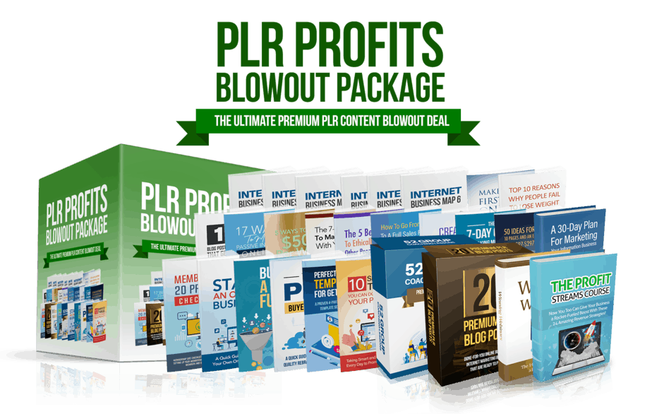 PLR Profits Blowout Package The Ultimate Premium PLR Content Deal