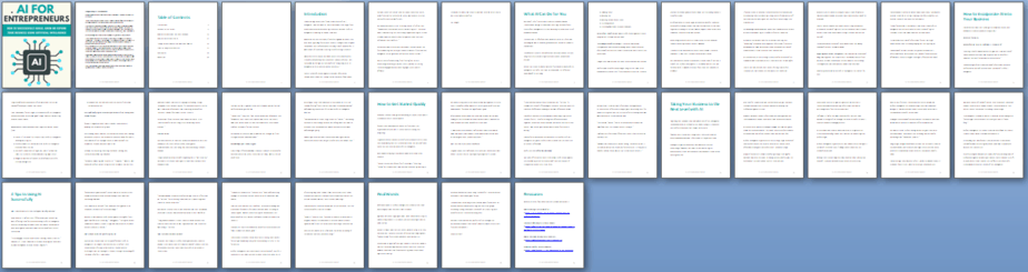 AI for Entrepreneurs PLR Report Sneak Preview AI for Entrepreneurs PLR Report Sneak Preview