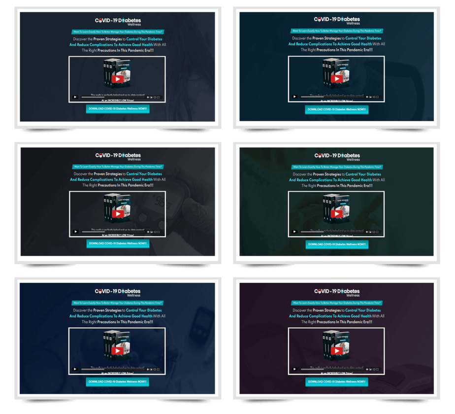 COVID 19 Diabetes Wellness PLR Sales Funnel Minisites