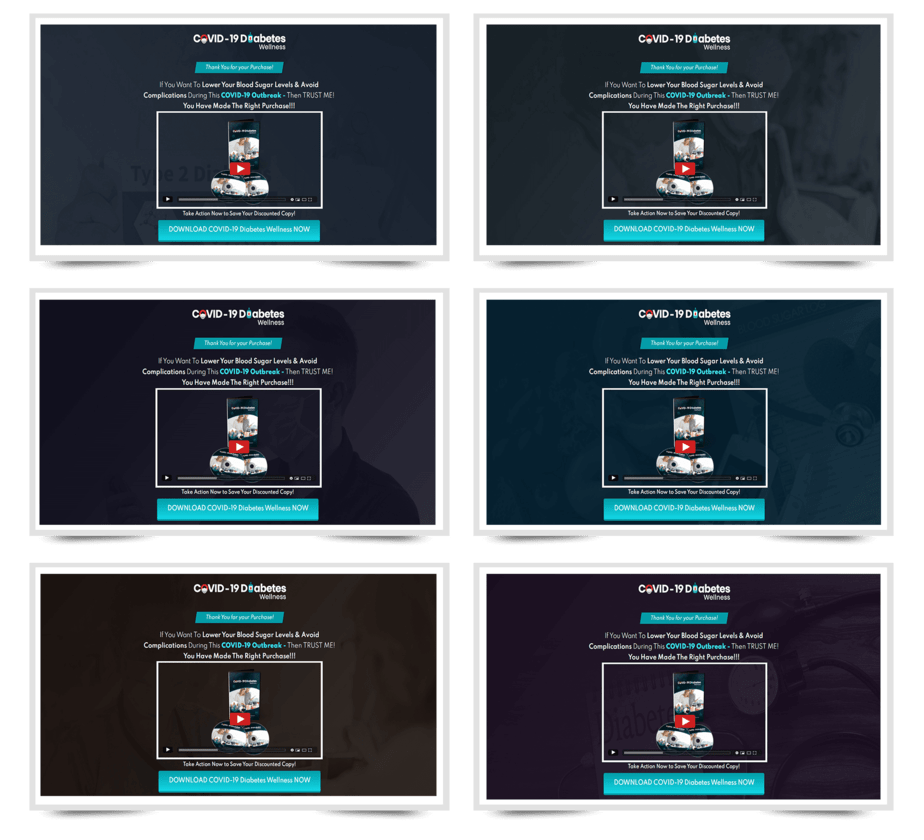 COVID 19 Diabetes Wellness PLR Sales Funnel Upsell Minisites