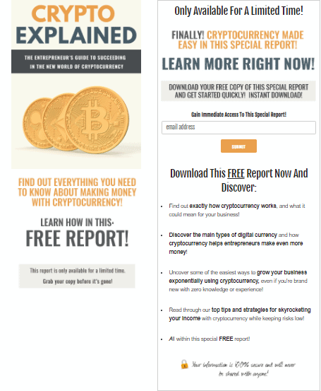 Crypto Explained PLR Squeeze Page Crypto Explained PLR Squeeze Page
