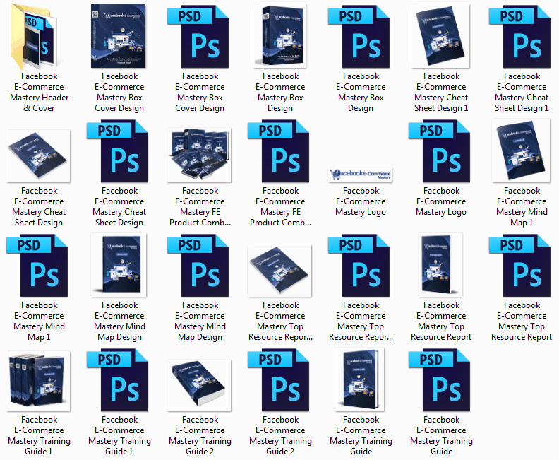 Facebook eCommerce Mastery PLR Sales Funnel Professional Graphics