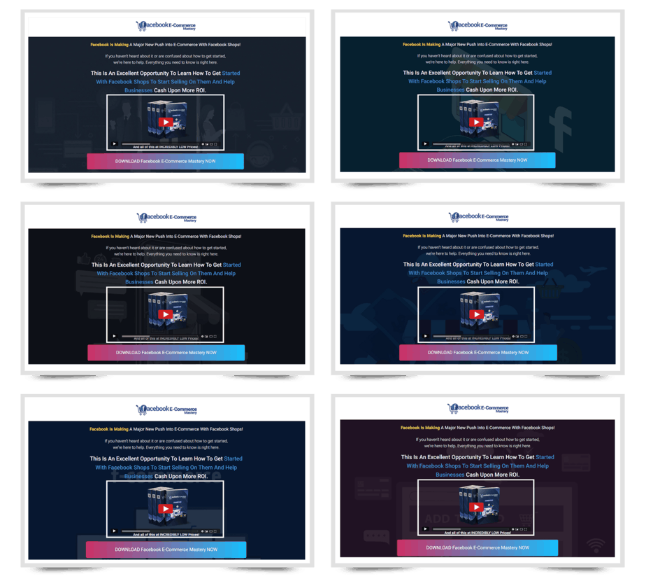 Facebook eCommerce Mastery PLR Sales Funnel Professional Minisite
