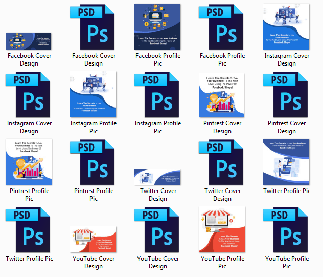 Facebook eCommerce Mastery PLR Sales Funnel Social Media Graphics