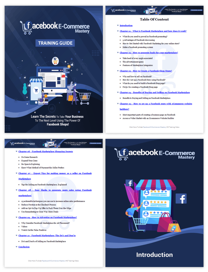 Facebook eCommerce Mastery PLR Sales Funnel Training Guide Screenshot