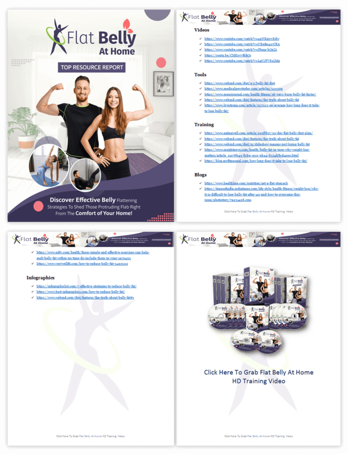 Flat Belly At Home PLR Sales Funnel Top Resource Report Screenshot