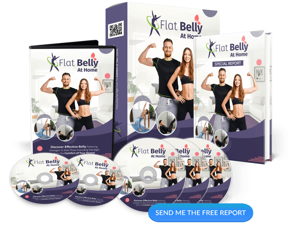 Flat Belly At Home PLR Sales Funnel Upsell Squeeze Page Graphics
