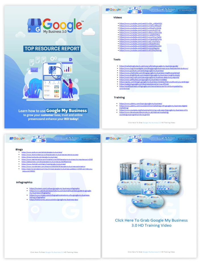 Google My Business 3.0 PLR Sales Funnel Top Resource Report Screenshot Google My Business 3.0 PLR Sales Funnel Top Resource Report Screenshot