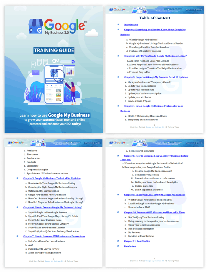 Google My Business 3.0 PLR Sales Funnel Training Guide Screenshot