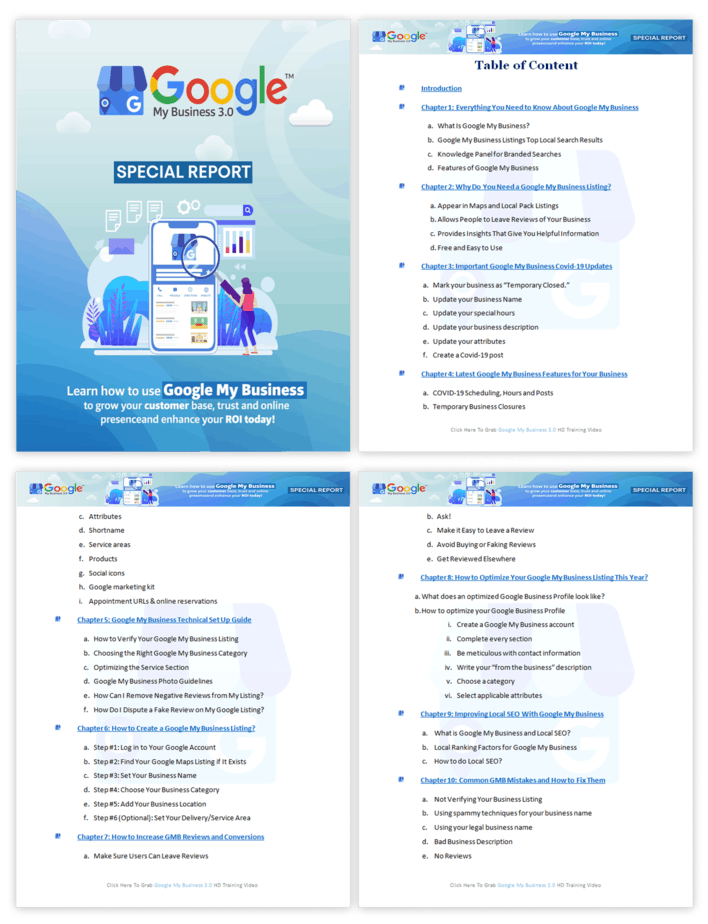 Google My Business 3.0 PLR Sales Funnel Upsell Report Screenshot Google My Business 3.0 PLR Sales Funnel Upsell Report Screenshot