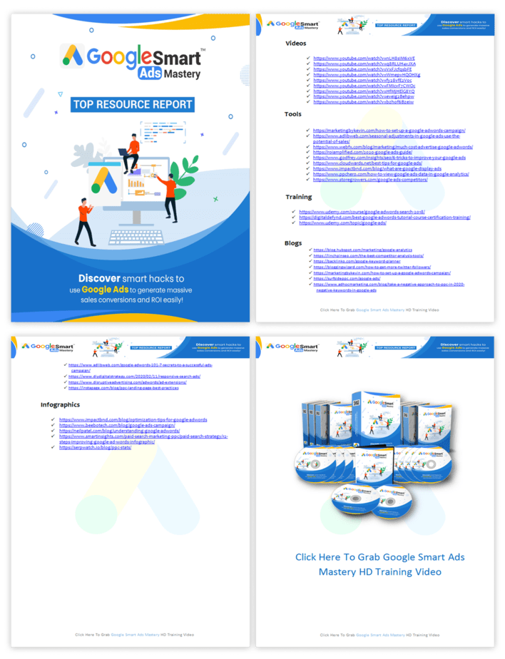 Google Smart Ads Mastery PLR Sales Funnel Top Resource Report Screenshot Google Smart Ads Mastery PLR Sales Funnel Top Resource Report Screenshot