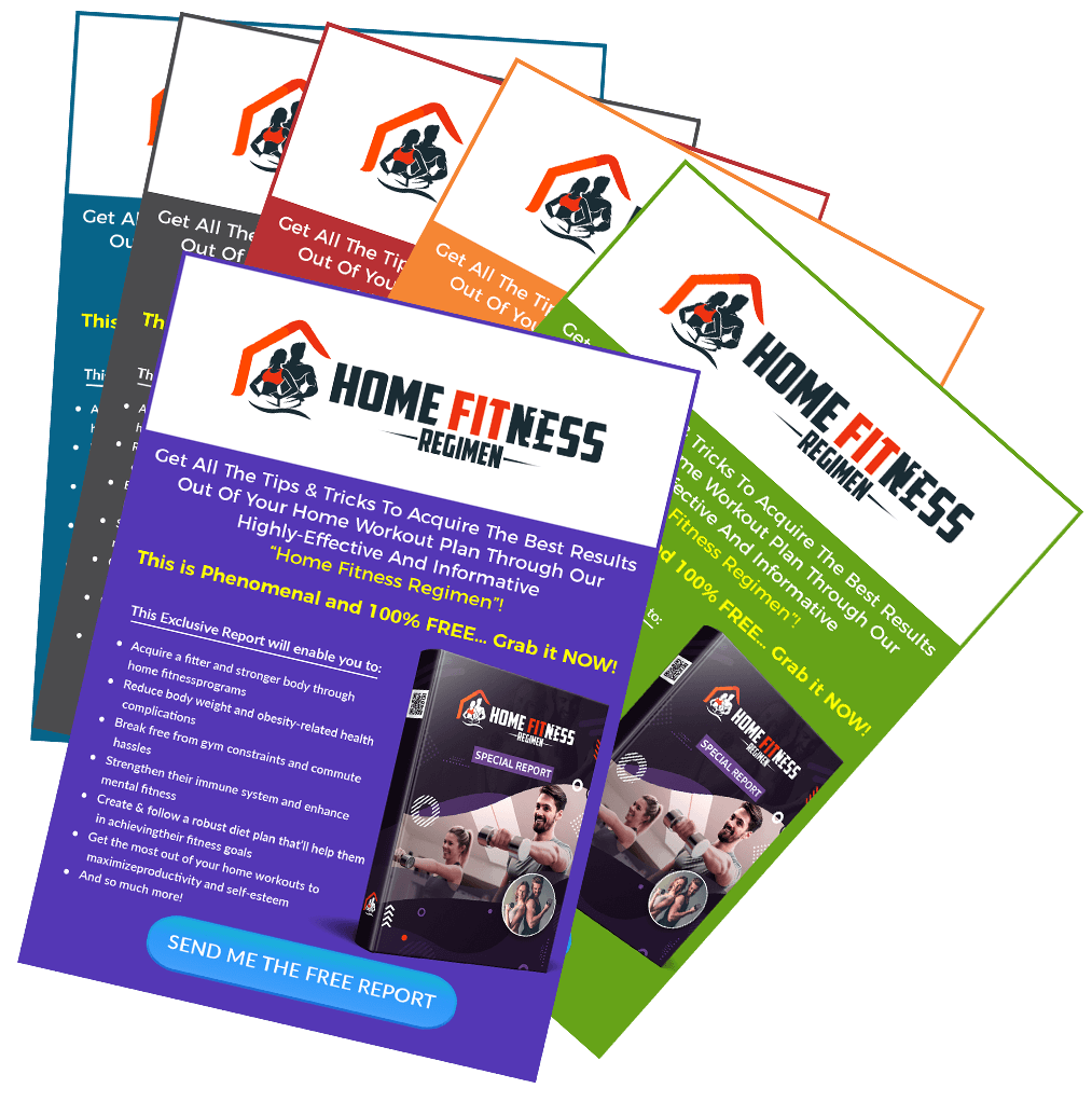 Home Fitness Regimen PLR Sales Funnel Squeeze Page