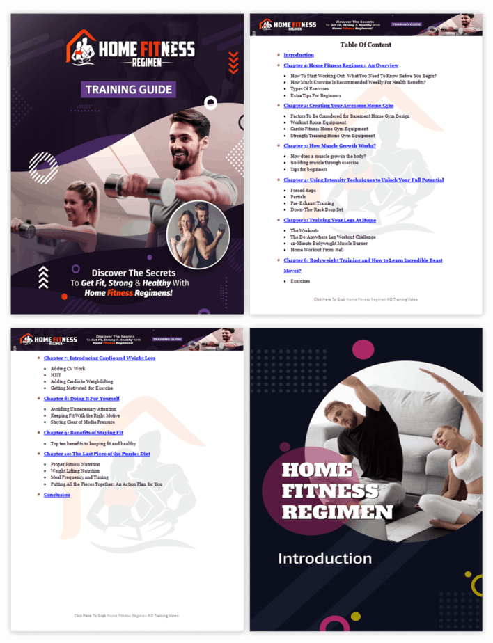 Home Fitness Regimen PLR Sales Funnel Training Guide Screenshot Home Fitness Regimen PLR Sales Funnel Training Guide Screenshot