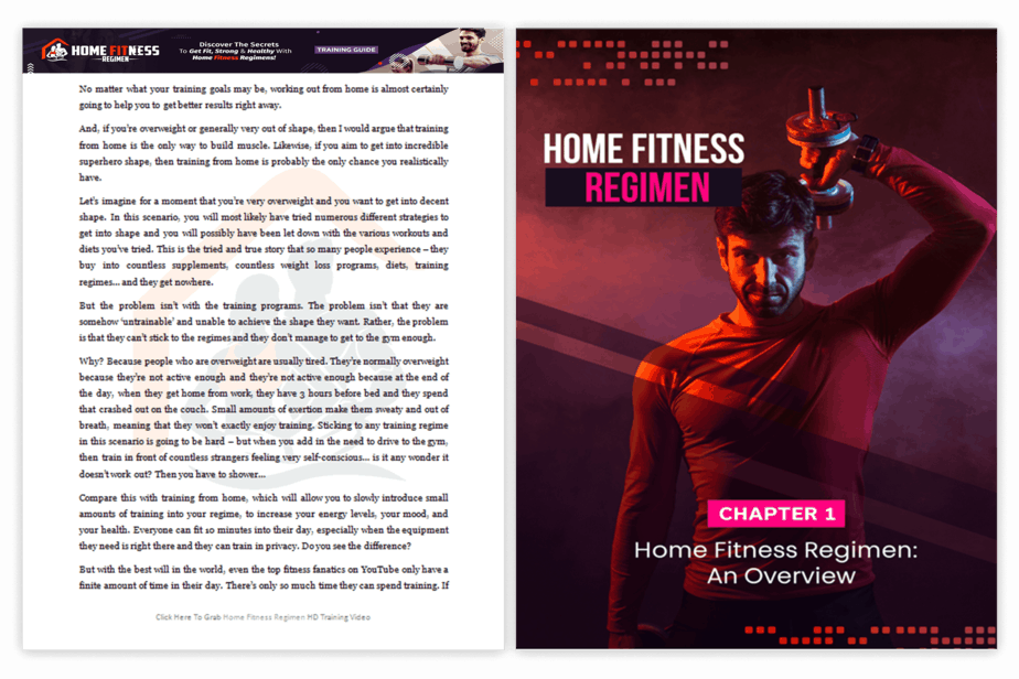 Home Fitness Regimen PLR Sales Funnel Training Guide