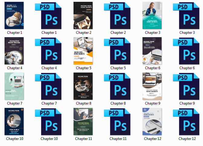 Income from Home Secrets PLR Sales Funnel PDF Graphics