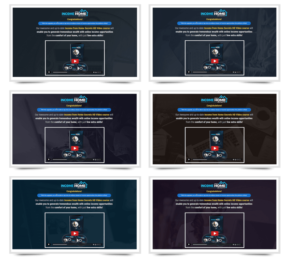 Income from Home Secrets PLR Sales Funnel Upsell Mini Site