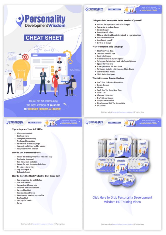 Personality Development Wisdom PLR Sales Funnel Cheatsheet Screenshot Personality Development Wisdom PLR Sales Funnel Cheatsheet Screenshot