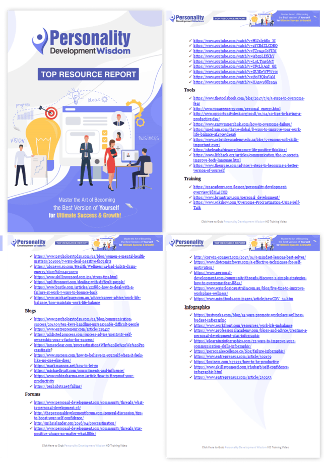 Personality Development Wisdom PLR Sales Funnel Top Resource Report Screenshot Personality Development Wisdom PLR Sales Funnel Top Resource Report Screenshot