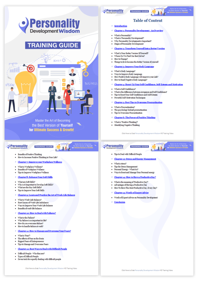 Personality Development Wisdom PLR Sales Funnel Training Guide Screenshot Personality Development Wisdom PLR Sales Funnel Training Guide Screenshot