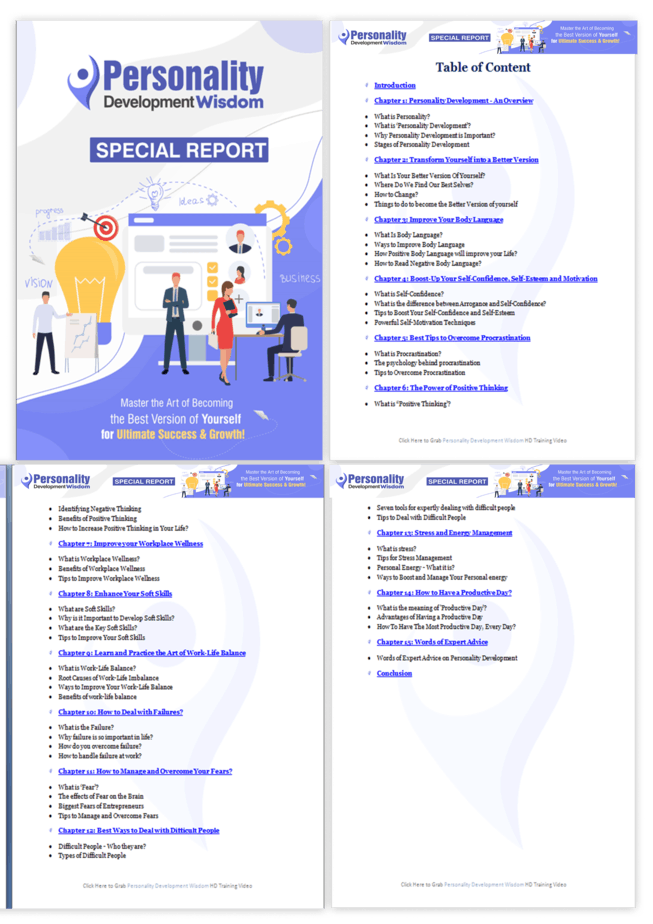 Personality Development Wisdom PLR Sales Funnel Upsell Squeeze Page Report Screenshot Personality Development Wisdom PLR Sales Funnel Upsell Squeeze Page Report Screenshot