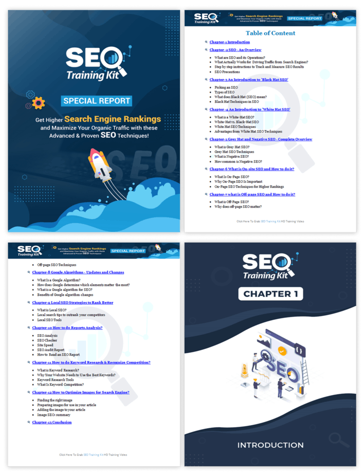 SEO Training Kit Upgrade Squeeze Page Free Report 1