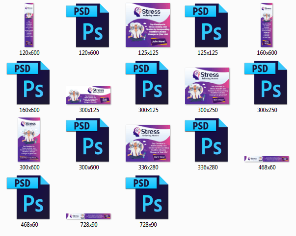 Stress Relieving Mantra PLR Sales Funnel Animated Banners