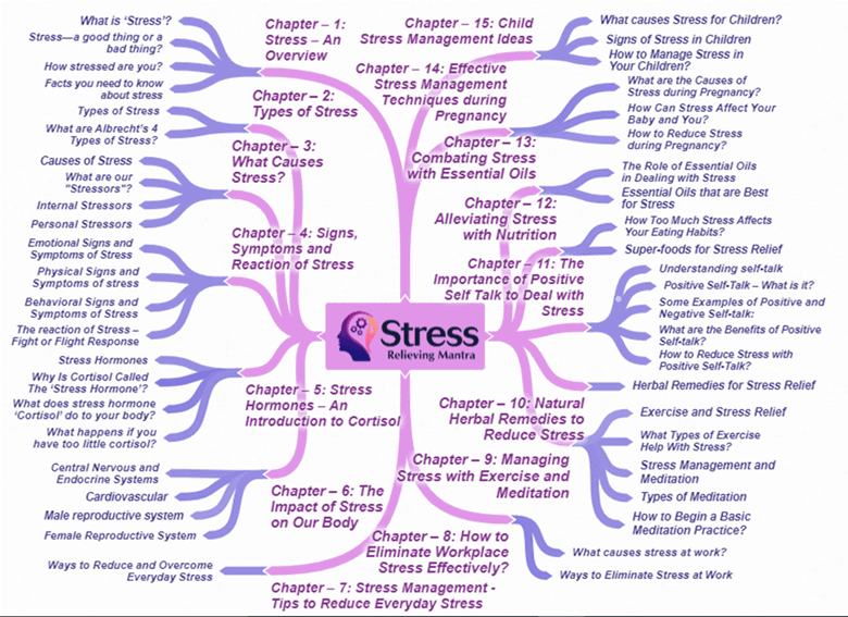 Stress Relieving Mantra PLR Sales Funnel Mind Map Screenshot
