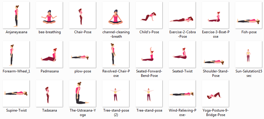 Yoga for a Healthy Lifestyle 2.0 PLR Upsell Animated Training Images