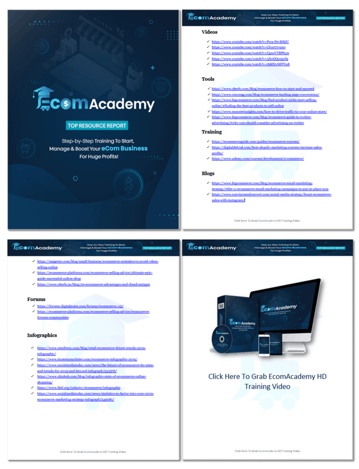 eCommerce Academy Top Resource Report 1