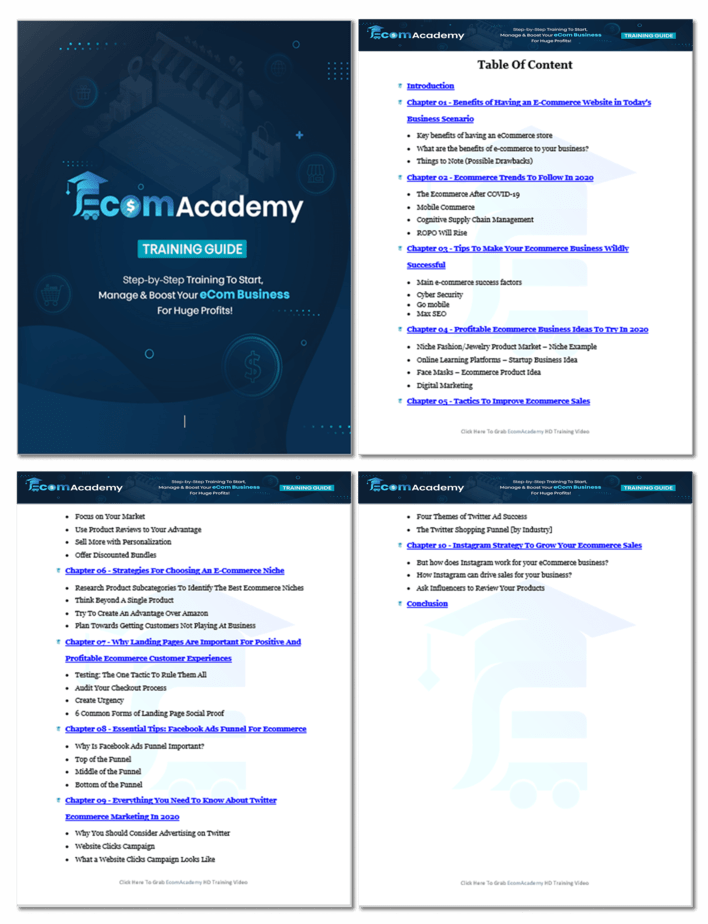 eCommerce Academy Training Guide