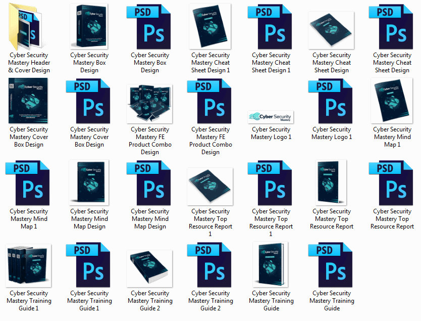 Cyber Security Mastery PLR Sales Funnel Professional Graphics