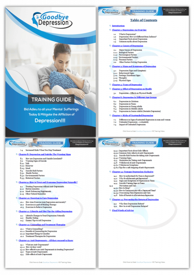 Goodbye Depression PLR Sales Funnel | Depression PLR Package