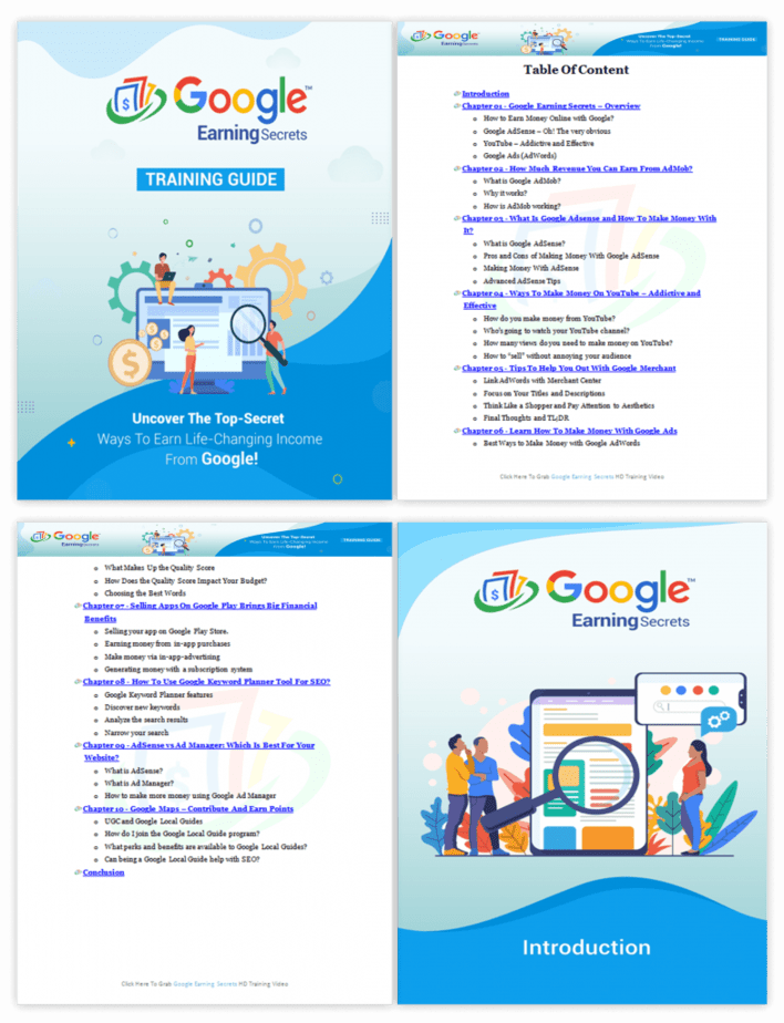 Google Earning Secrets PLR Sales Funnel | Google Services PLR Product