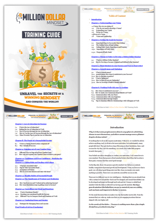 Millionaire Success Mindset PLR Sales Funnel | Mindset PLR