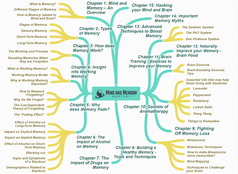 Mind And Memory Mastery PLR Sales Funnel Mind Map Screenshot