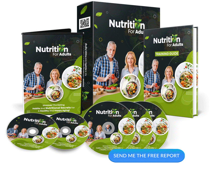 Nutrition For Adults PLR Sales Funnel Upsell Squeeze Page Graphics