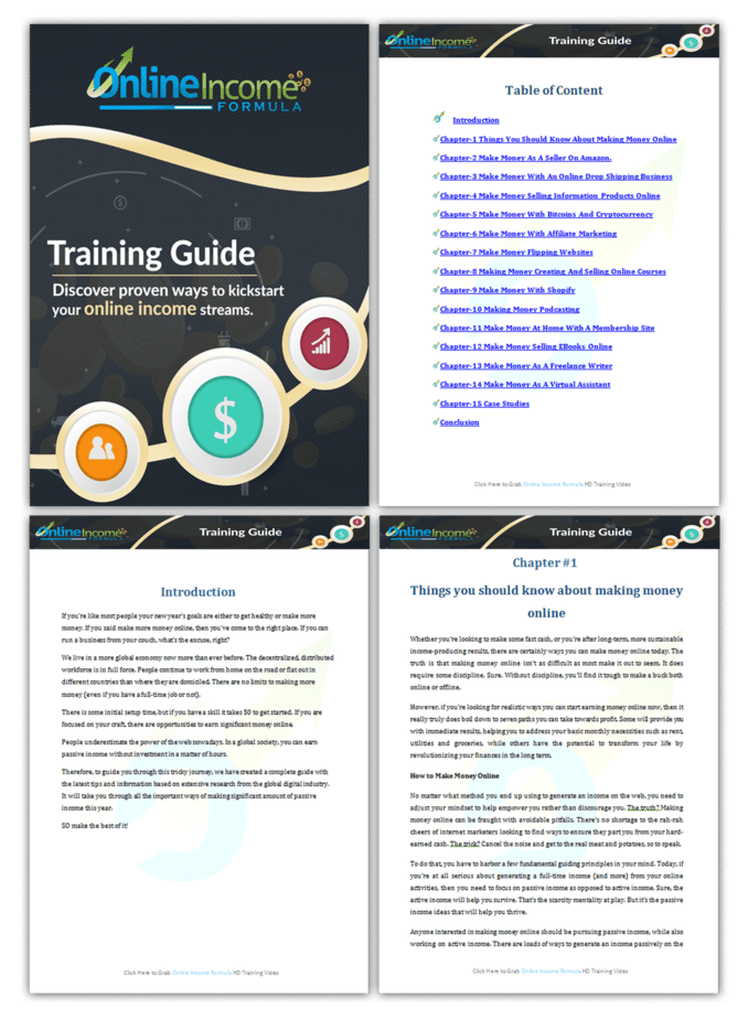 Online Income Formula PLR Sales Funnel Training Guide Screenshot