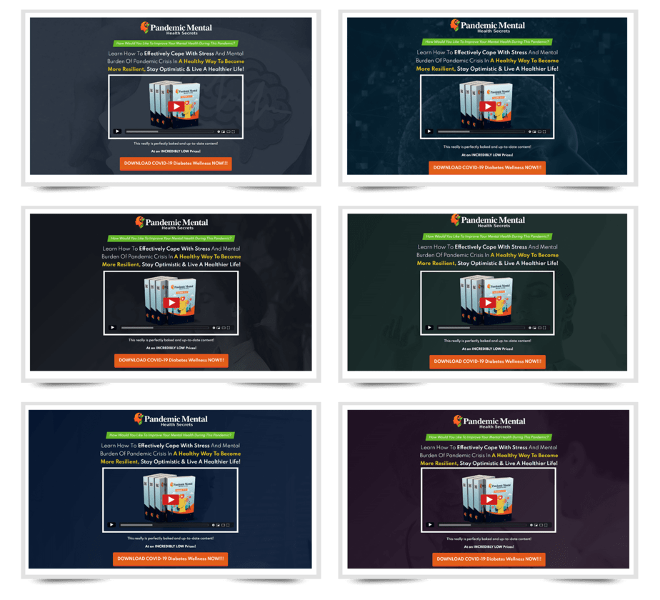 Pandemic Mental Health Secrets PLR Sales Funnel Professional Minisites