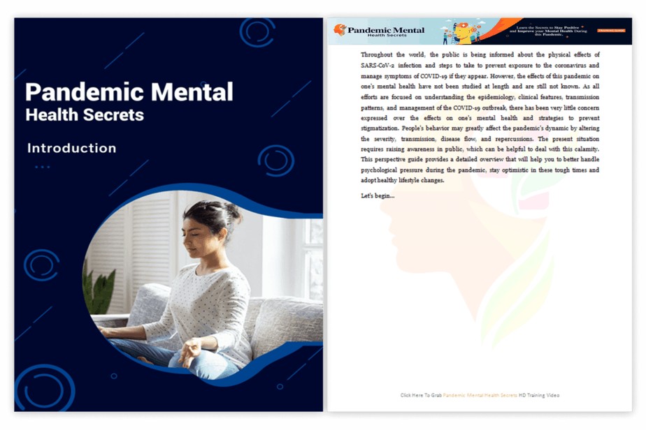 Pandemic Mental Health Secrets PLR Sales Funnel Training Guide