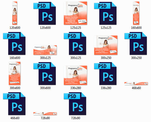 Pregnancy Diet Secrets PLR Sales Funnel Animated Banners Pregnancy Diet Secrets PLR Sales Funnel Animated Banners