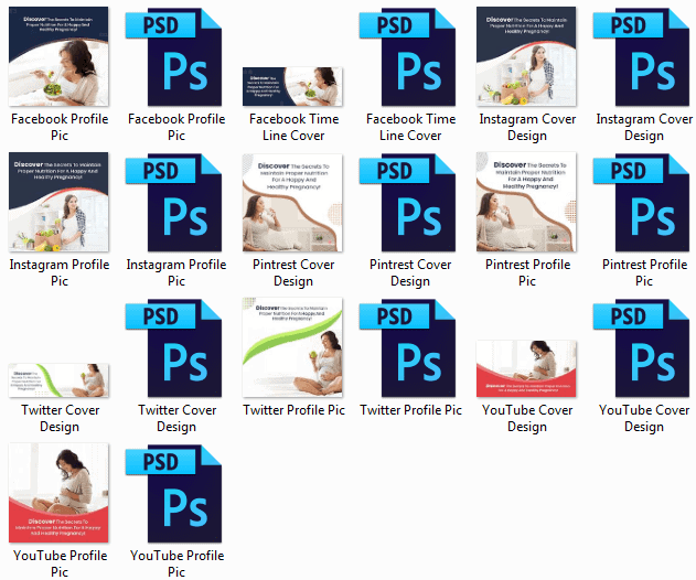 Pregnancy Diet Secrets PLR Sales Funnel Social Media Graphics Pregnancy Diet Secrets PLR Sales Funnel Social Media Graphics