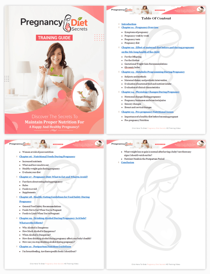 Pregnancy Diet Secrets PLR Sales Funnel Training Guide Screenshot Pregnancy Diet Secrets PLR Sales Funnel Training Guide Screenshot