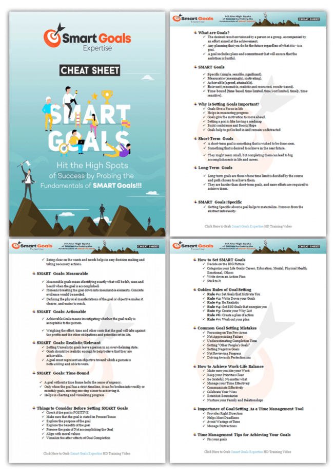 Smart Goals Expertise PLR Sales Funnel | Setting Goals PLR Pack