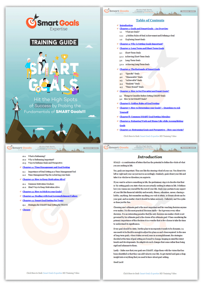 Smart Goals Expertise PLR Sales Funnel Training Guide Screenshot