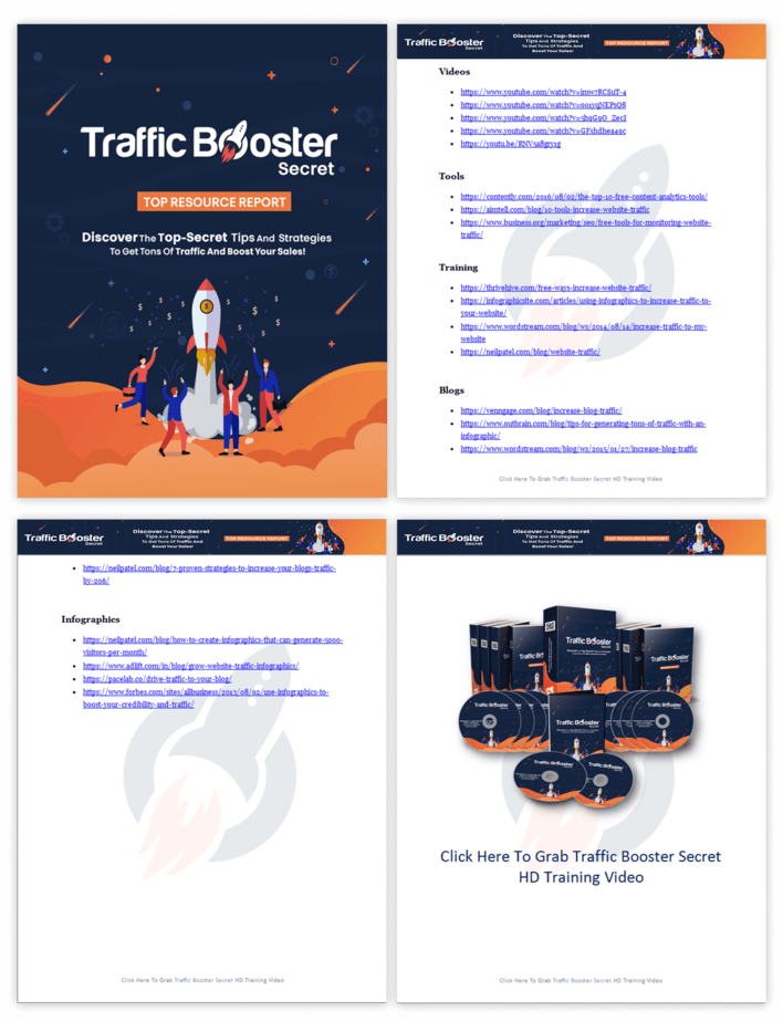 Traffic Booster Secret PLR Sales Funnel Top Resource Report Screenshot