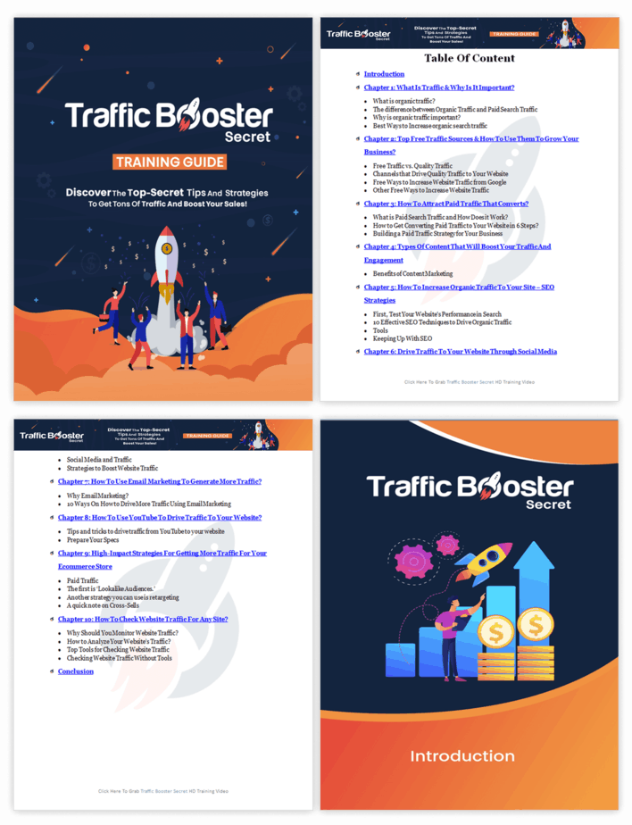 Traffic Booster Secret PLR Sales Funnel Training Guide Screenshot